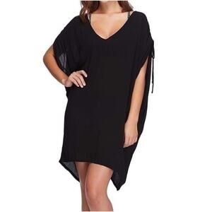 Skye Swimwear Black Marici Coverup Sz‎ Large/XL Gauzy Beachy Lightweight Classic